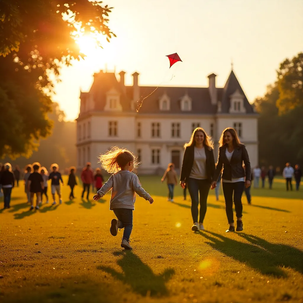 Familles et enfants découvrant des activités originales au Château de Chantilly