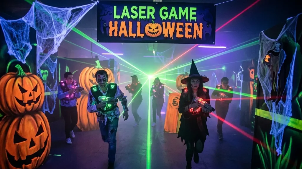 Laser game durant halloween