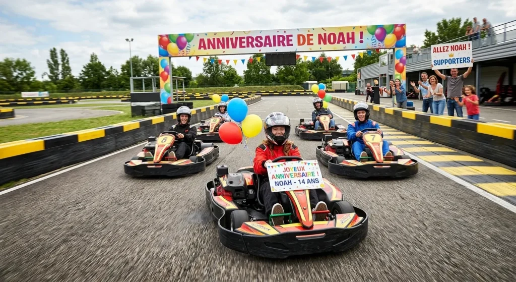 Fêter l'anniversaire de son enfant en hiver karting